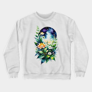 Space Flowers Crewneck Sweatshirt